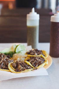 San Antonio Taqueria Datapoint. Tacos el pastor, carne asada and carnitas.