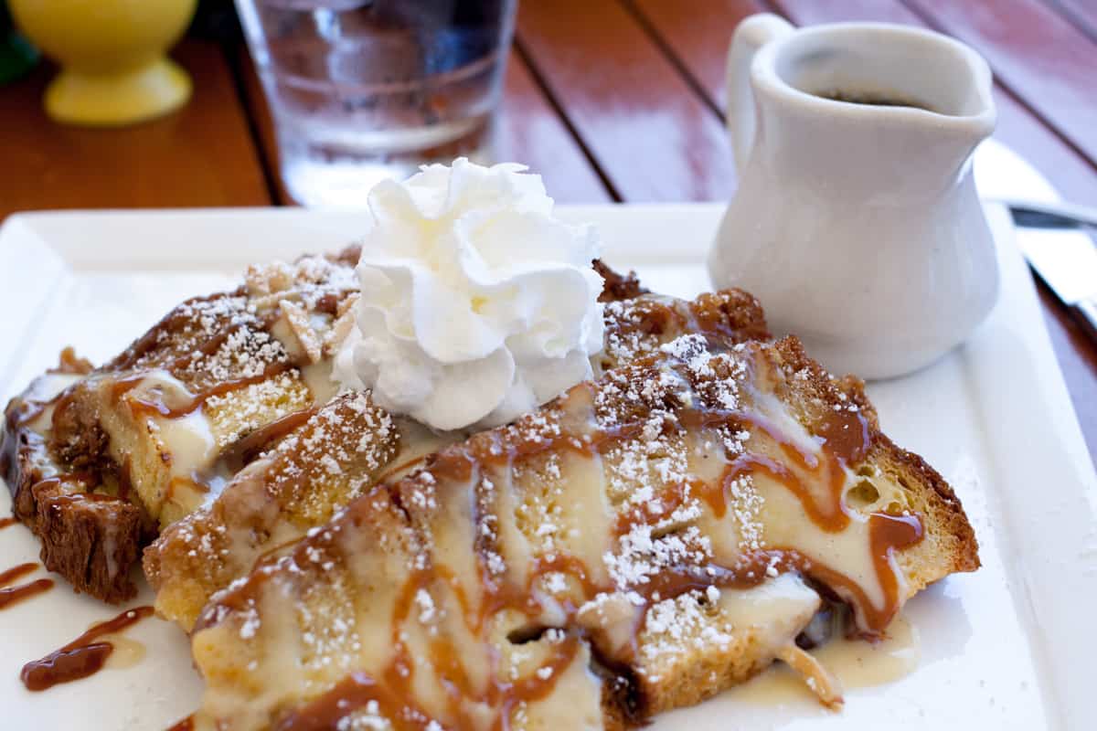Brioche French toast at The Beachcomber Cafe in Newport Beach, CA