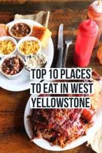 Top 10 Places to Eat In (And Near) West Yellowstone, Montana! Headed to Yellowstone this summer and coming or going through the west entrance? With over 30 options in the tiny town of West Yellowstone we want to make sure you eat at the right places. Full post at femalefoodie.com!