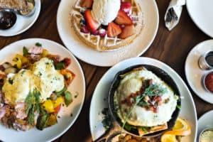 Top 8 spots for the best brunch in Orange County. Plum's Cafe in Costa Mesa serves delicious breakfast and brunch dishes with Pacific Northwest flair. Full post at femalefoodie.com.
