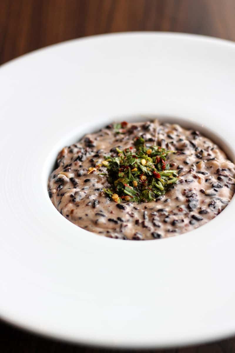 Carson Kitchen's black rice & oxtail risotto