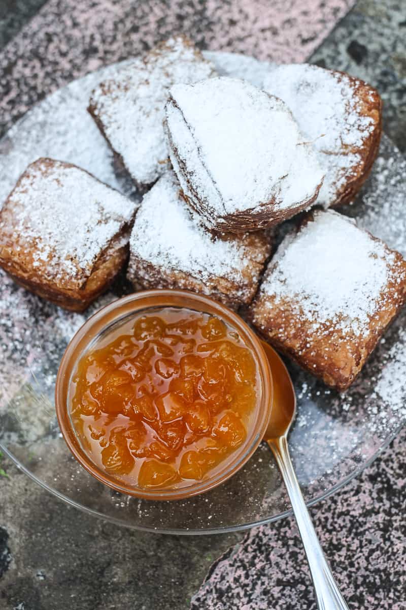 Beignets served with house-made jam by Elizabeth Street Cafe