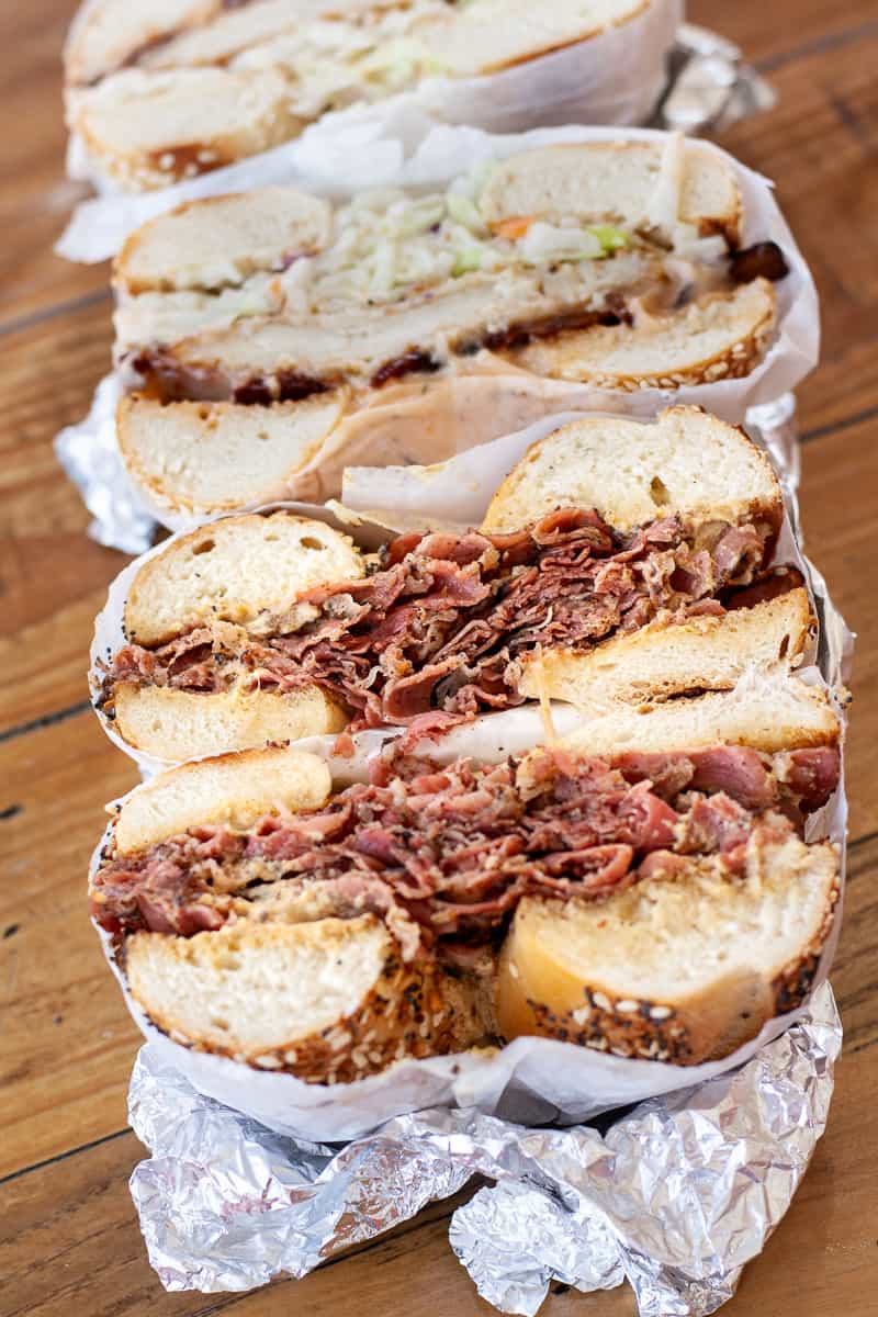 Best Brunch in Austin: Bagel sandwich by Nervous Charlie's Bagels