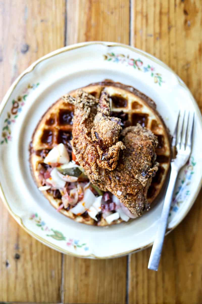 chicken and waffles from Odd Duck