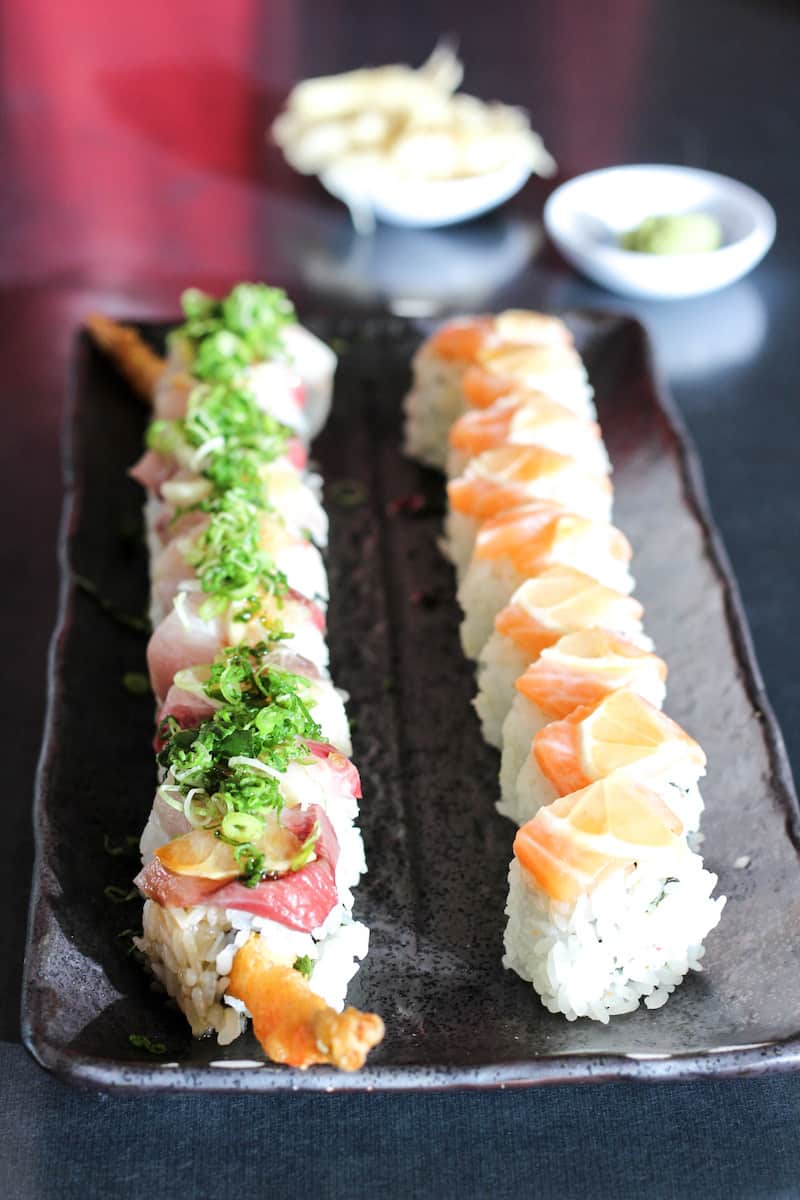 sushi rolls from Tsunami