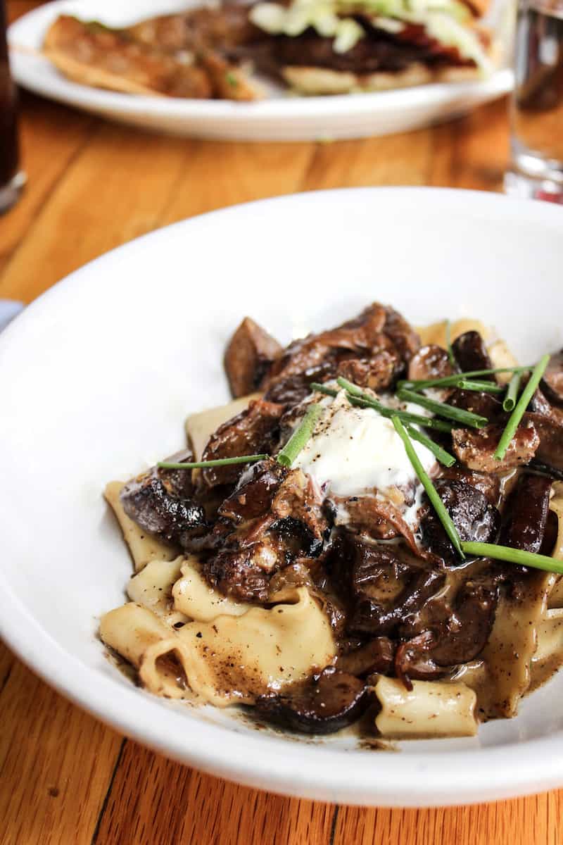 wagyu beef stroganoff from The Copper Onion