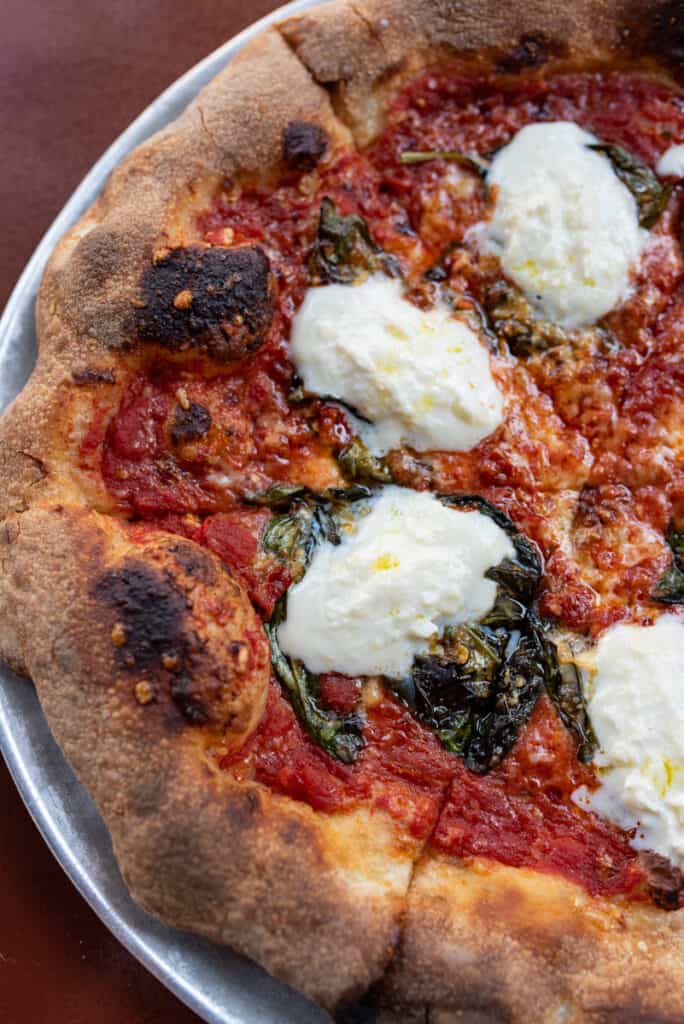 burrata pie by Flour and Water