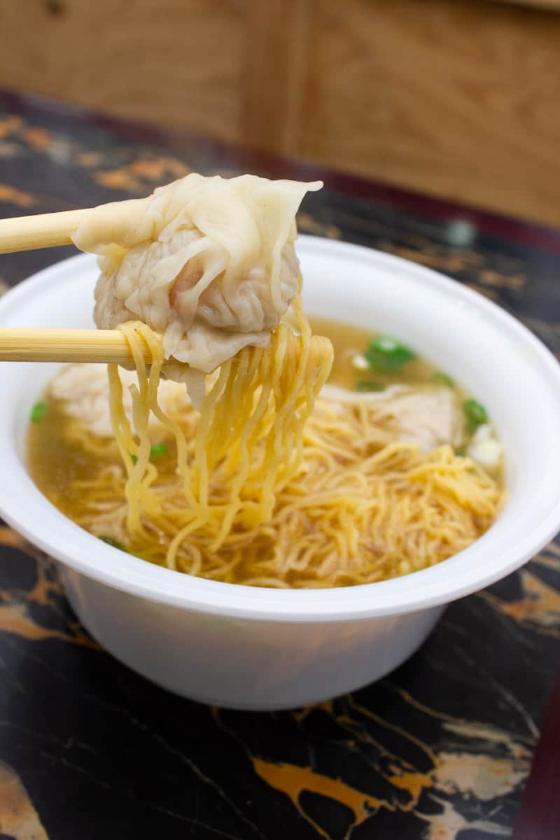 Wonton Noodle Garden's Wonton soup with Shanghai noodles