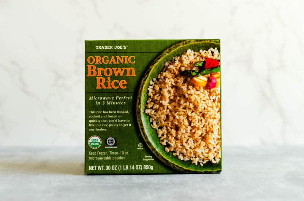 Trader Joe's frozen food: organic brown rice