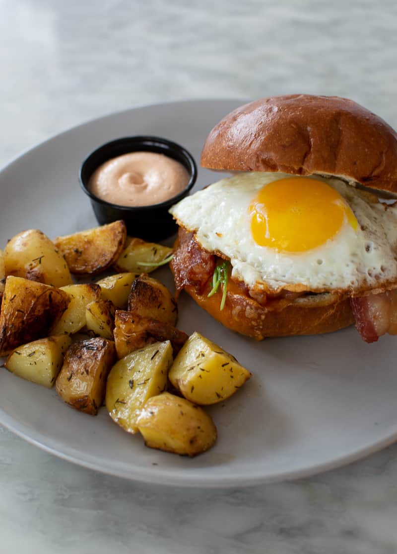 Everyday Eatery's bacon and fried egg sandwich