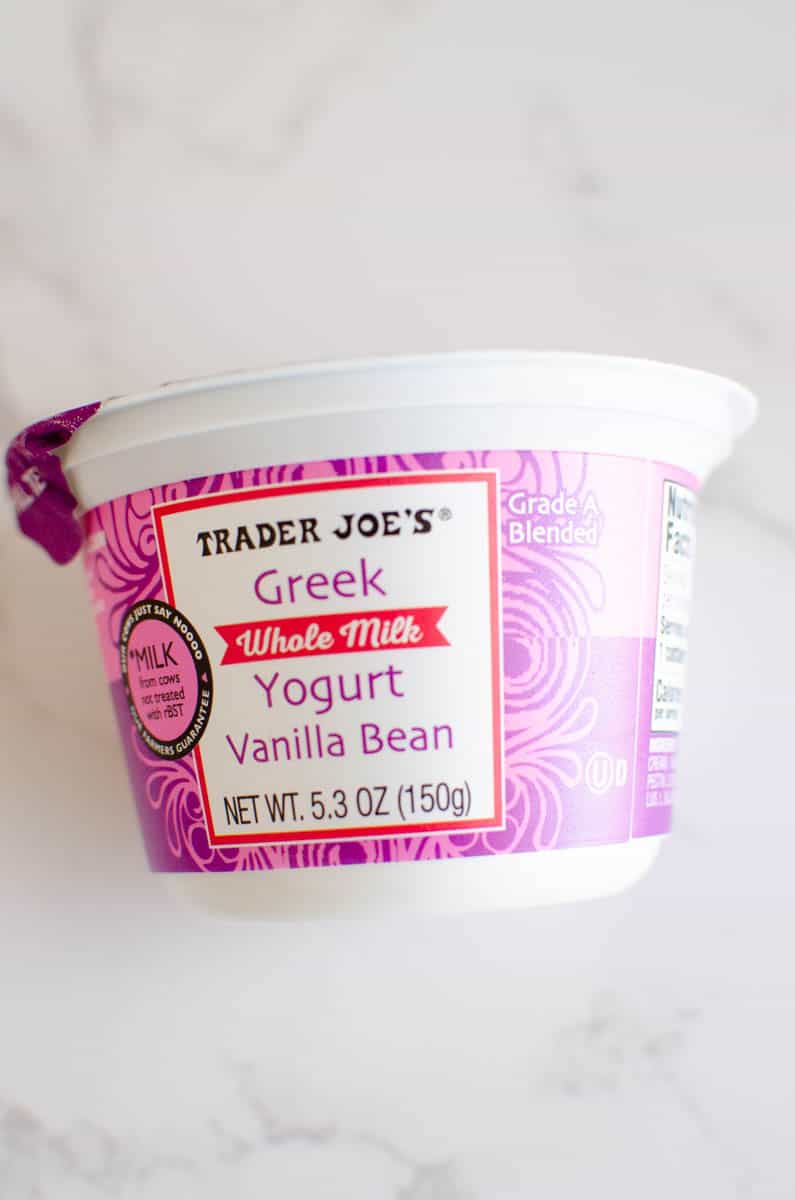 vanilla bean yogurt from trader joe's