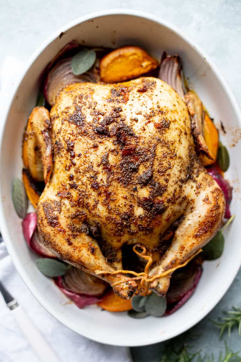 close view of Thanksgiving chicken
