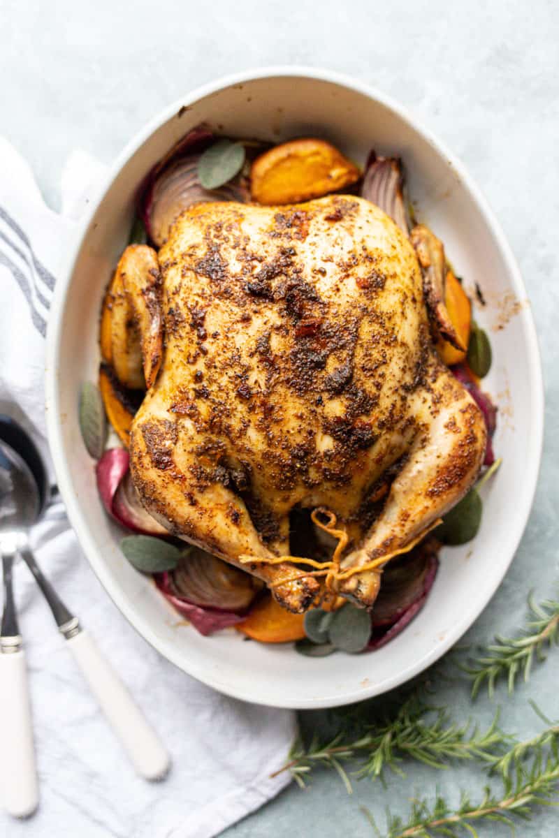 Thanksgiving Chicken on platter