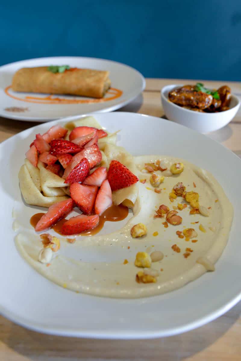 Tempe restaurants: Arizona classic and vanilla bean with marinated strawberries by Crepe Bar