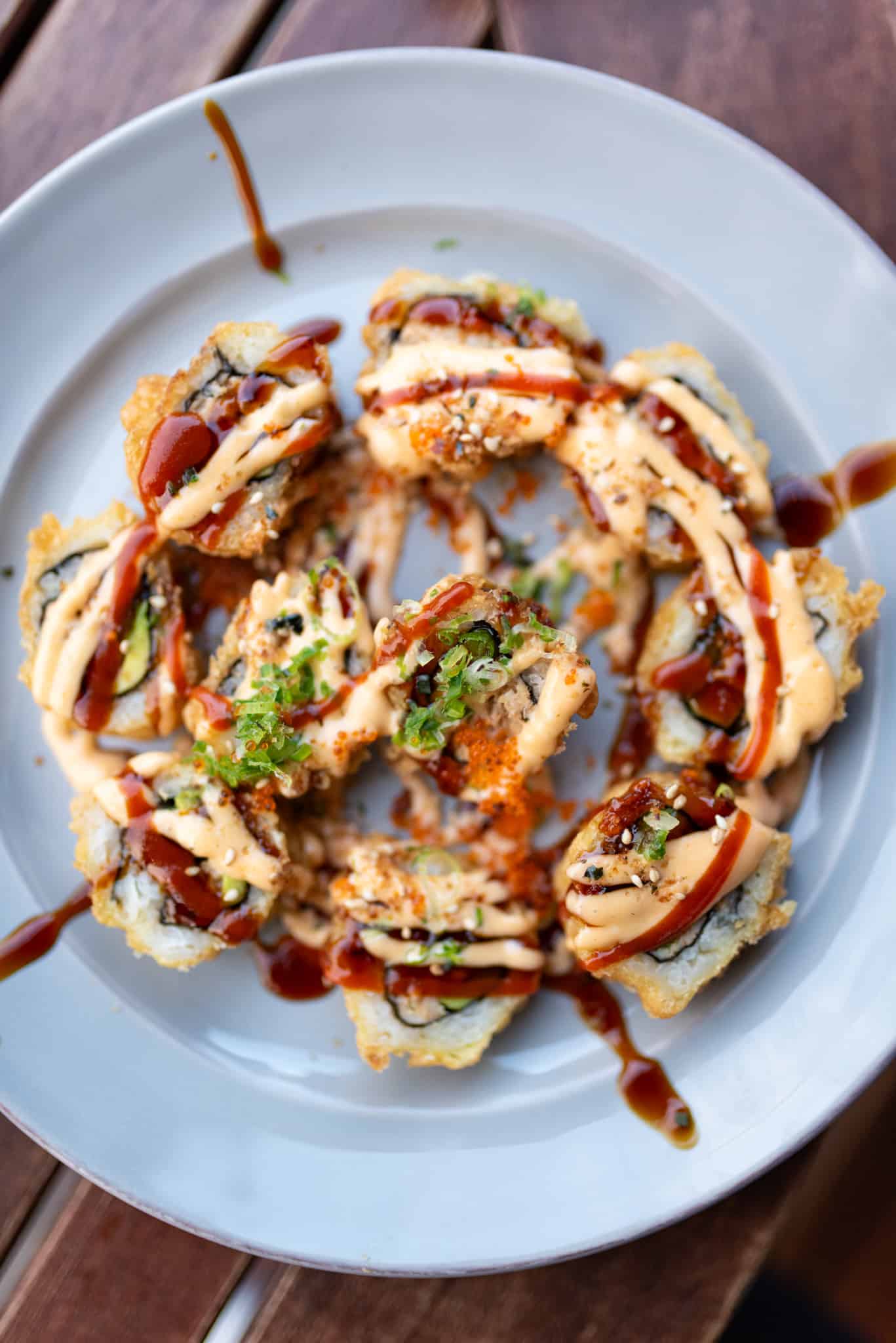 fried sushi rolls — the Hot Tuna by Domo