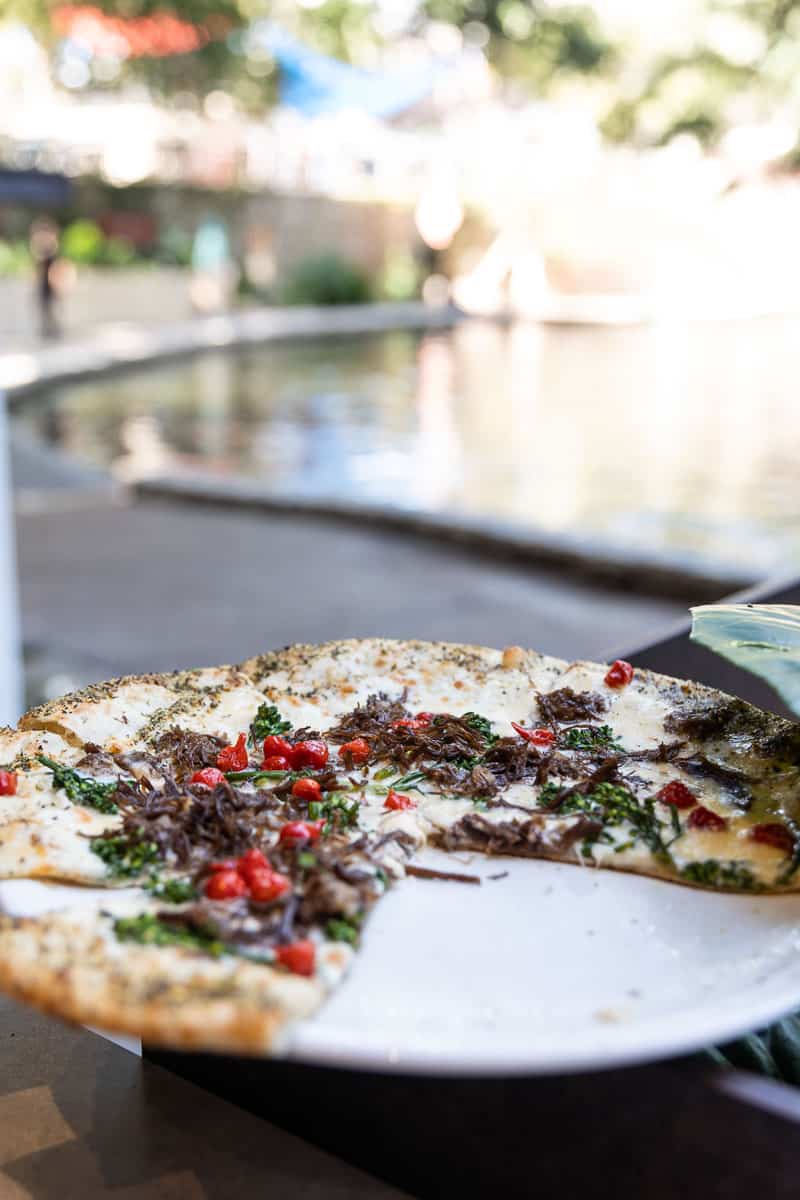 Texas-inspired Napoli pizza from Fiume San Antonio Riverwalk