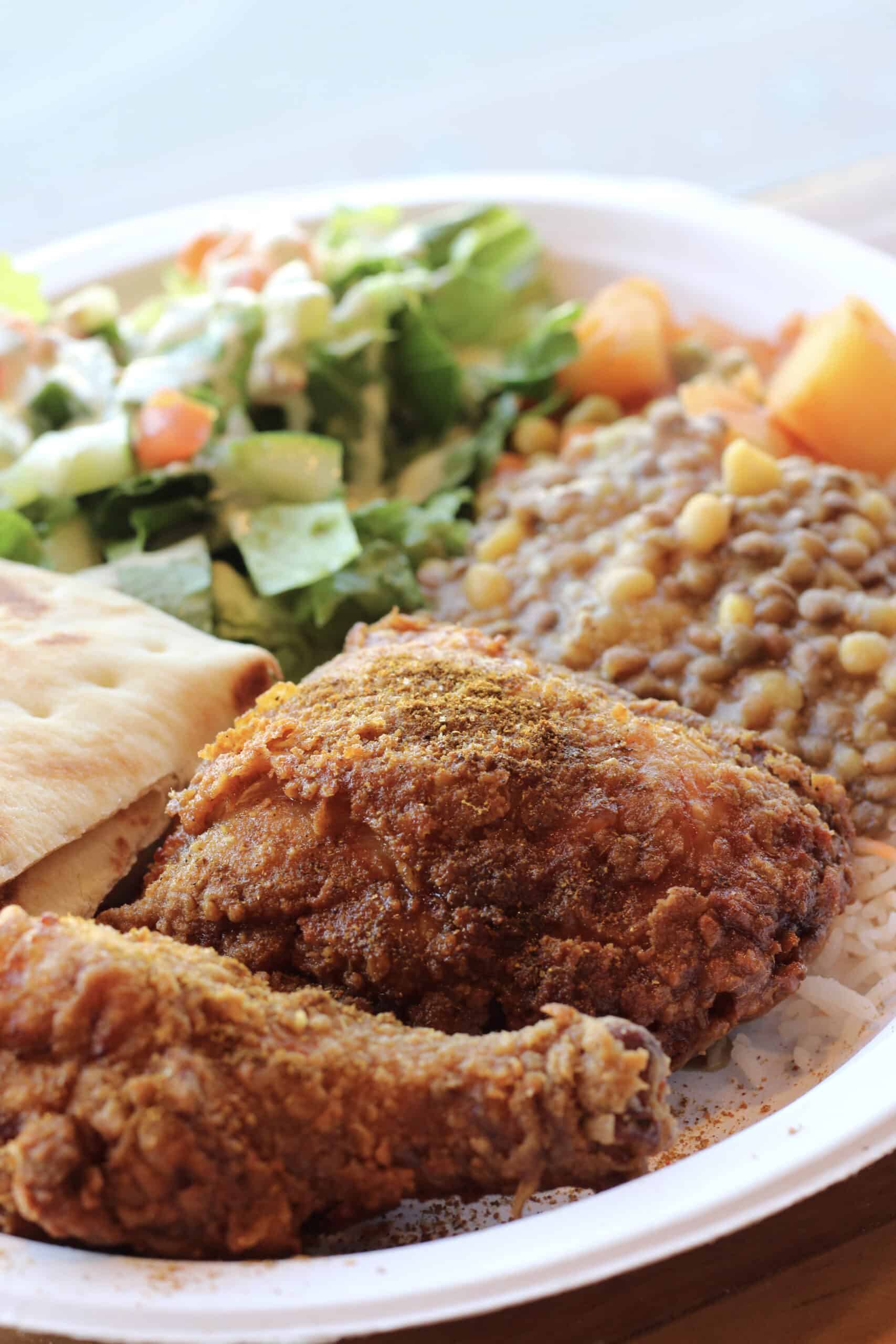 Curry Fried Chicken plate